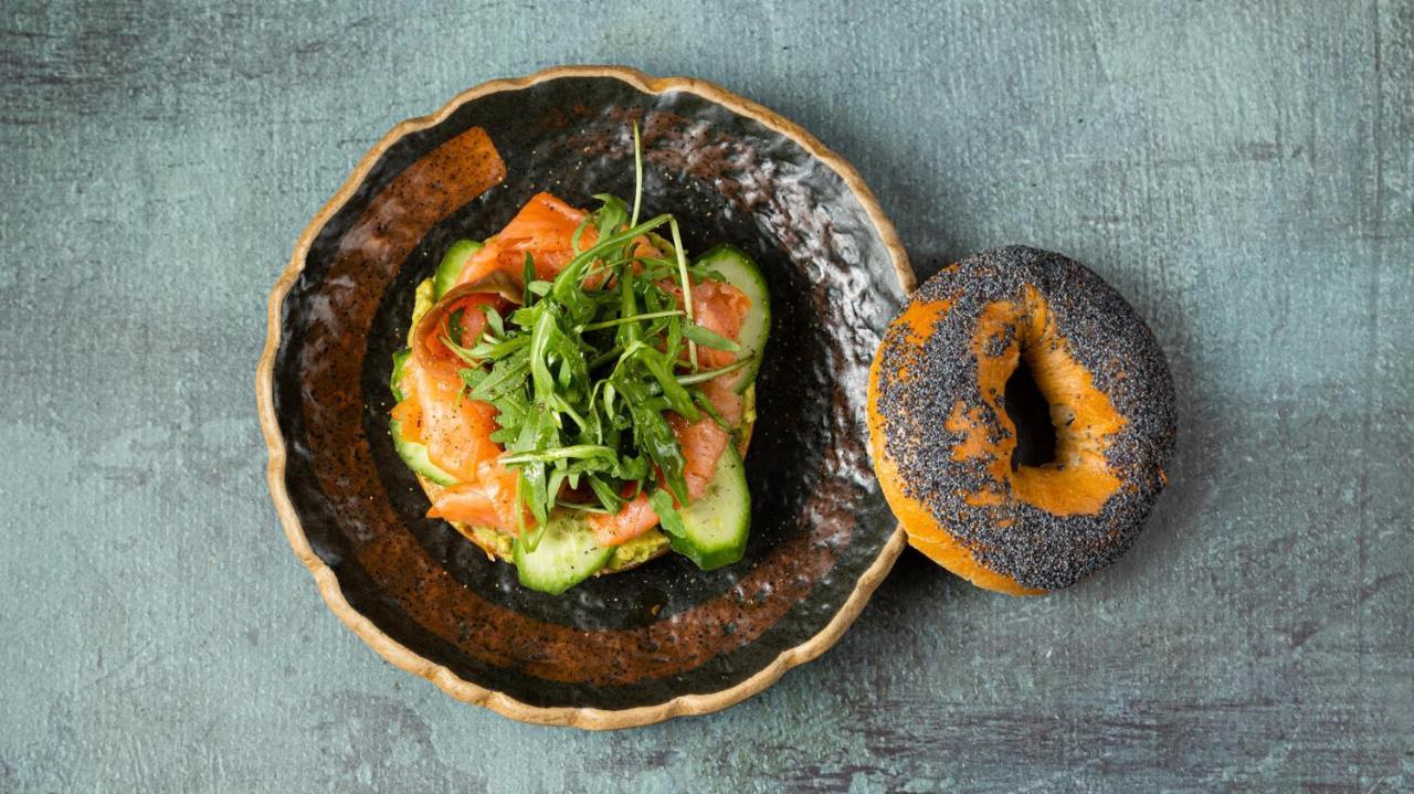 The Newel Psychiko Hotel Athens Exterior photo A bagel with lox and cream cheese